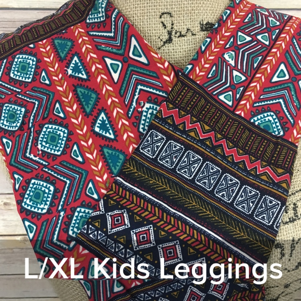 Kids L/XL LLR patterned leggings NWT